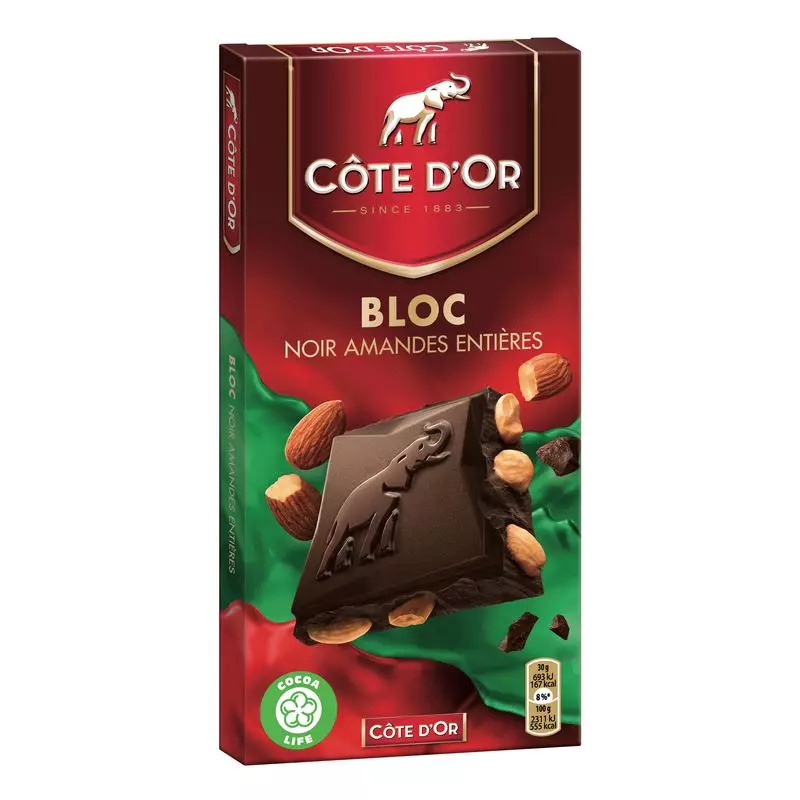 COTE D OR Tablette De Chocolat Noir Amandes Entieres 180g Ikiosk1 No