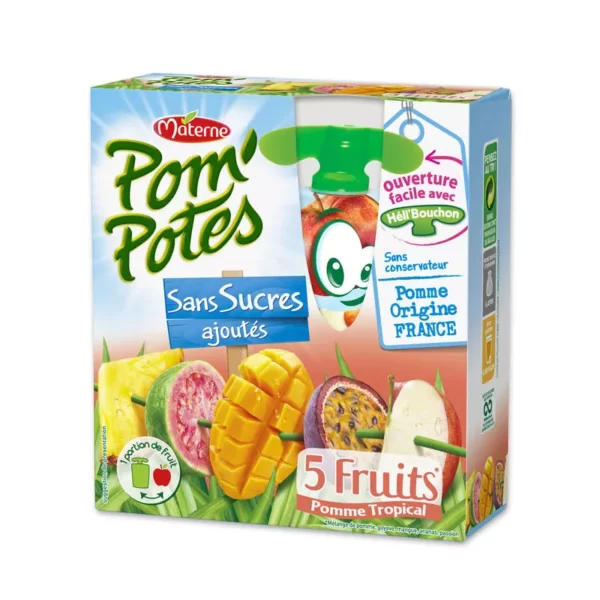 Pom Potes Fruktkompott Eksotisk 4x90g