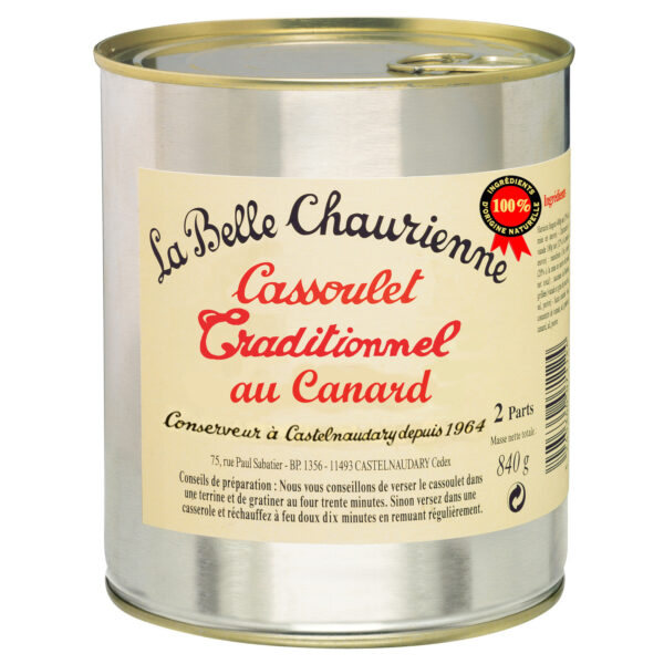 La Belle Chaurienne. Cassoulet au Canard et Saussices de Toulouse 840g