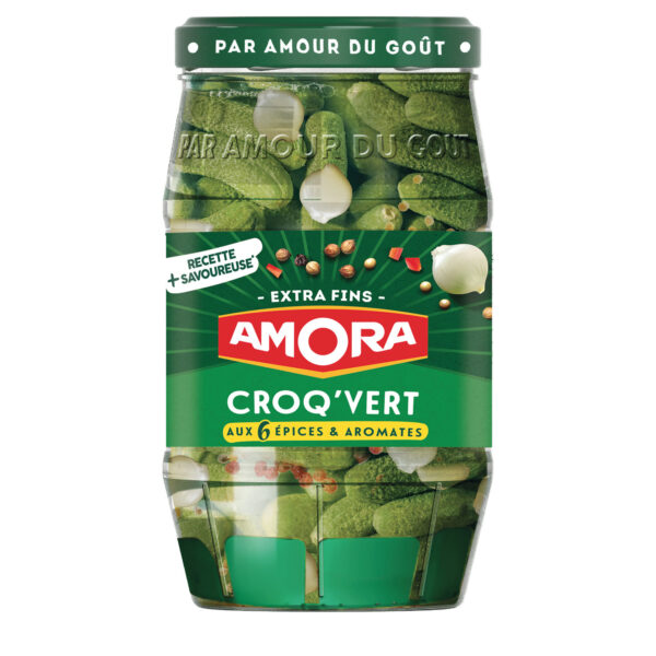 Amora Cornichons 6 épices croquants 205g