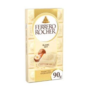 FERRERO ROCHER Hvit Sjokoladeplate med hasselnøtter 90g